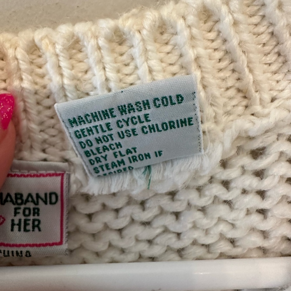 Vintage 80’s/90’s Haband for Her Cream Cardigan with Floral Patterns XL - Picture 4 of 7